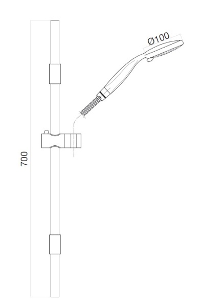Душевой гарнитур Webert Shower Set AC0589560 черный матовый
