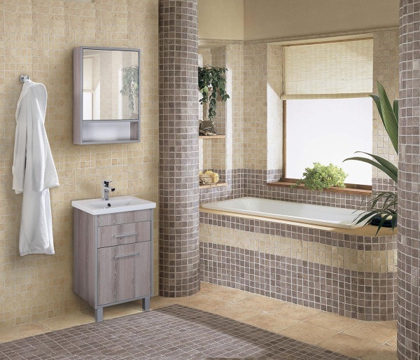 Зеркальный шкаф Onika Натали 205013 50 см R ясень таормина