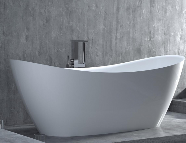 Ванна из литьевого камня Salini Noemi 170x75 101712G белая глянцевая отдельно стоящая