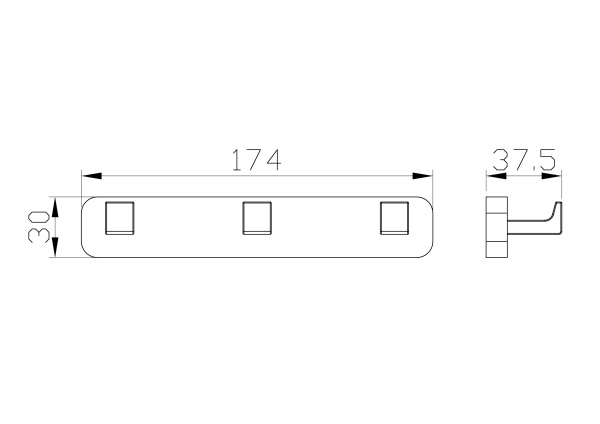 Крючок Wonzon & Woghand WW-9535 хром глянцевый