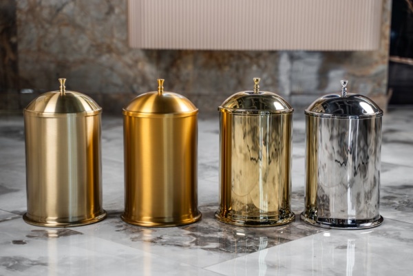 Ведро для мусора Boheme 10915-MG золото-матовый