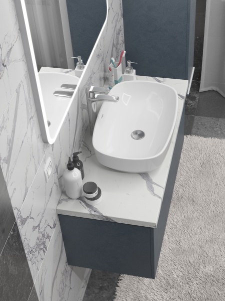 Столешница Kакса-А 005400 100 см белая мрамор