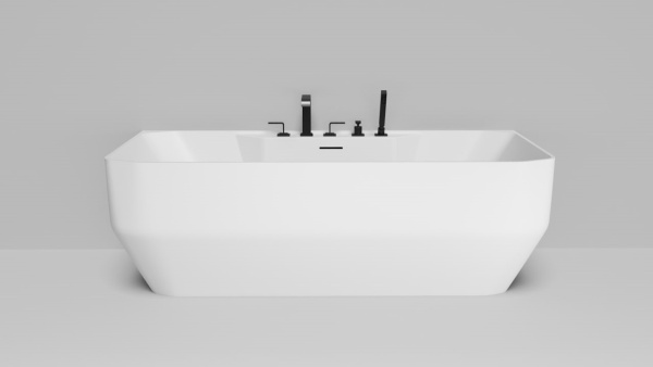 Ванна из искусственного камня Salini Cartella 180x80 1054201MF любой RAL матовая пристенная