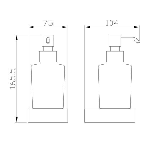 Дозатор для мыла Wonzon & Woghand Lotte WW-8333-BGM темный графит брашированный