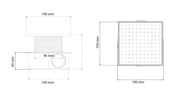 Душевой лоток Boheme Smart Design 10x10 984-10-CR хром