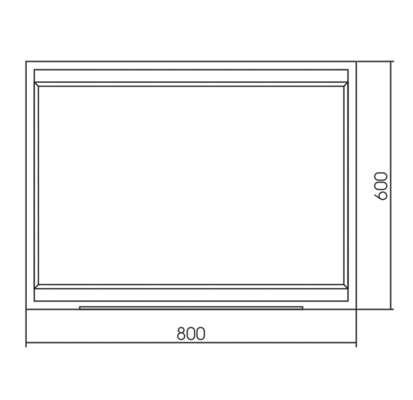 Зеркало Silver Mirrors Челси 80x60 LED-00002373 черный с подсветкой и датчиком