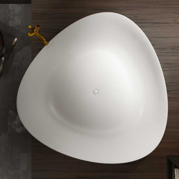 Ванна из литьевого мрамора Riho Oviedo 160x160 B125001105 белая матовая отдельно стоящая