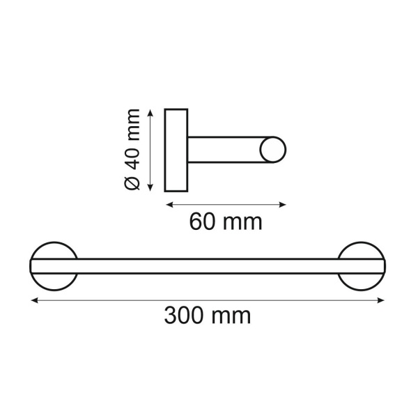 Полотенцедержатель Webert Rimini RI500501010 золото глянцевый