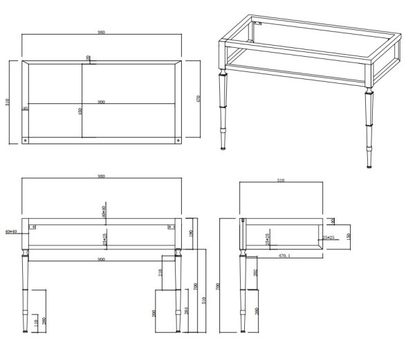 Консоль Armadi Art Vogue 100 см 890-CR хром