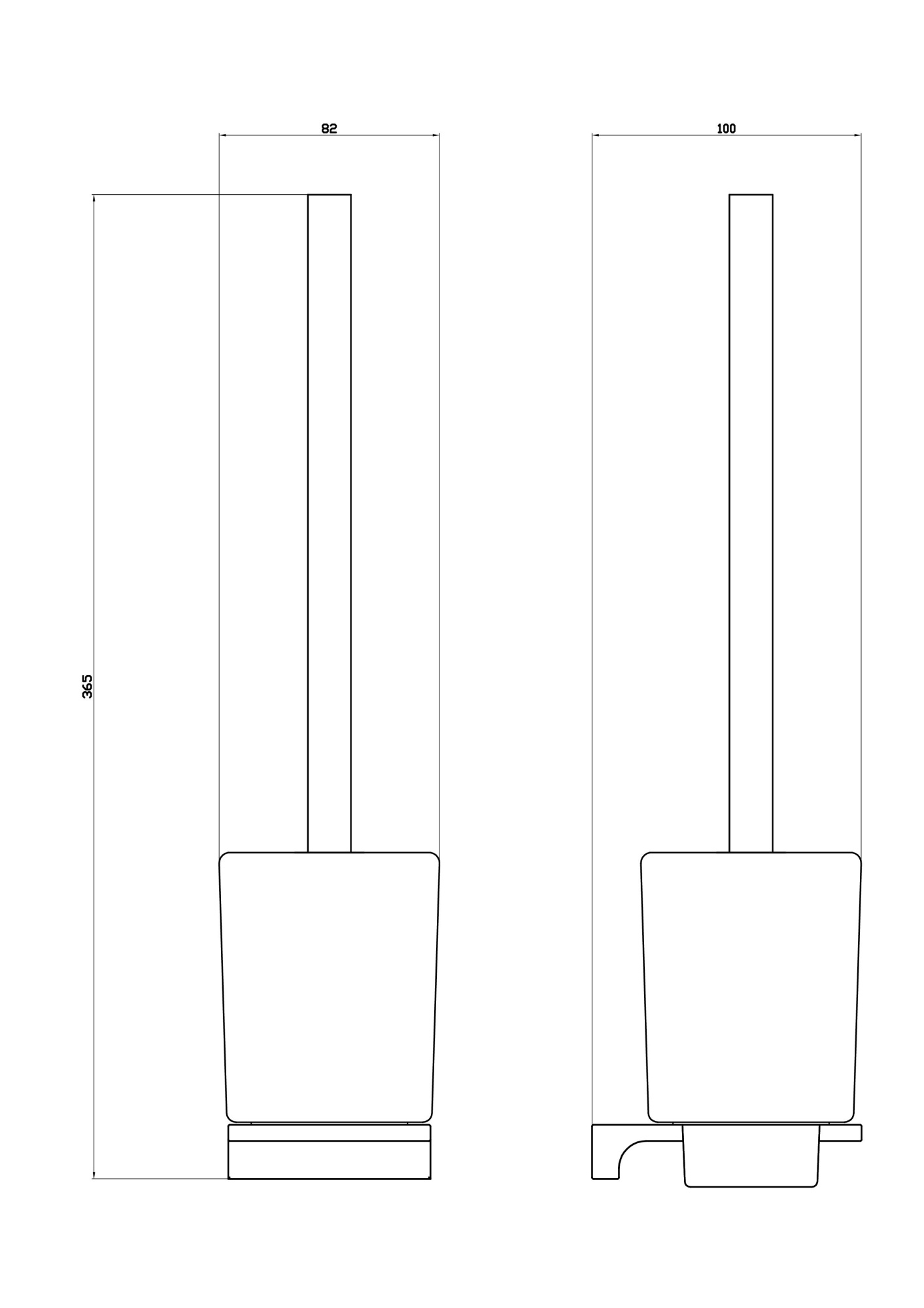Туалетный ершик Wonzon & Woghand Eclipse WW-9129 хром глянцевый