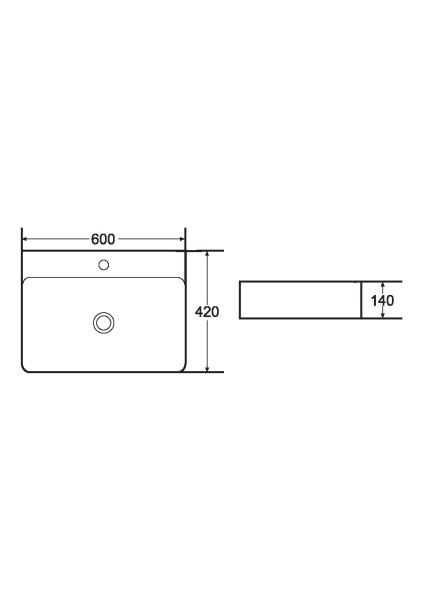 Накладная раковина Armadi Art Vallessi 60 см 875 черная