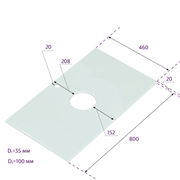 Столешница Onika Алеста 680002 80 см белая