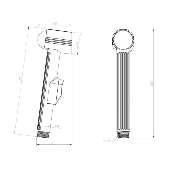 Гигиеническая лейка Esko HHS130 хром глянцевая