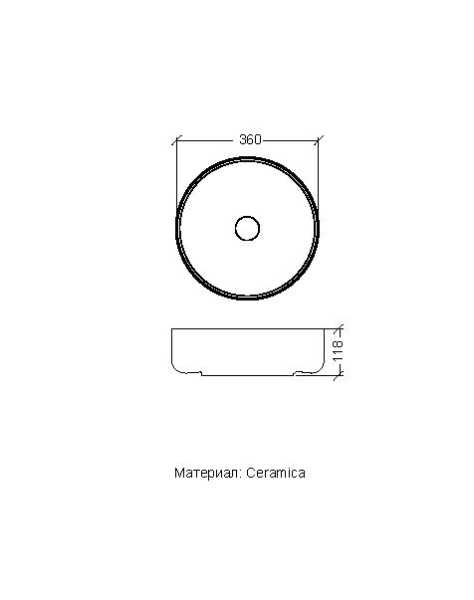 Накладная раковина Armadi Art Vallessi 35 см 884-WG белая