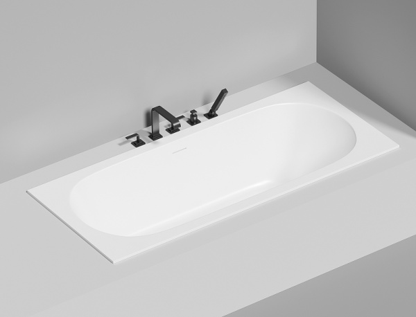 Ванна из литьевого камня Salini Ornella Axis Kit 190x90 103512G белая глянцевая встраиваемая