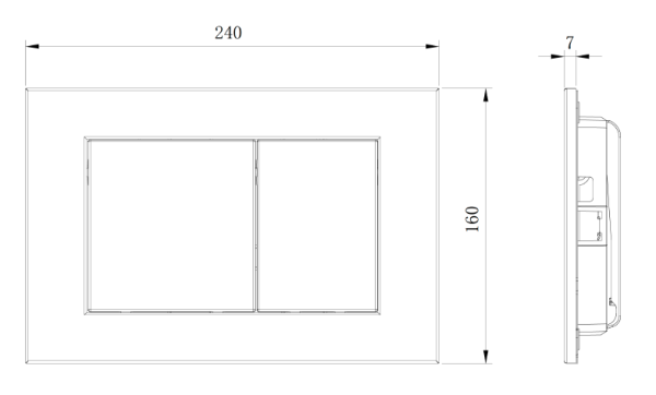 Кнопка смыва Boheme черная