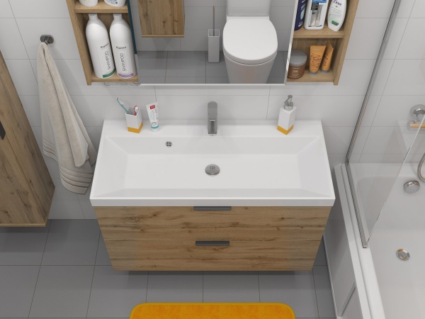 Тумба под раковину Kакса-А Novella 005351 80 см ясень анкор темный