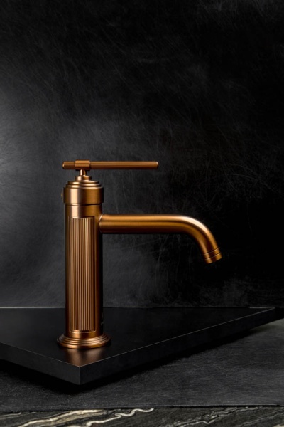 Встраиваемый смеситель для раковины Boheme Eterna 175-BRB брашированная бронза