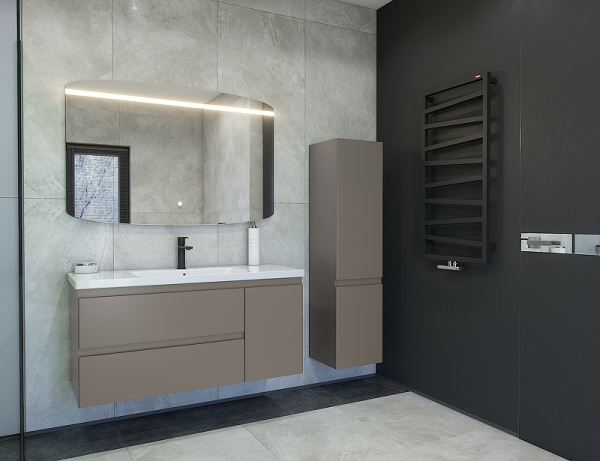 Тумба с раковиной Caprigo Forte 36110-SF025 60 см серая