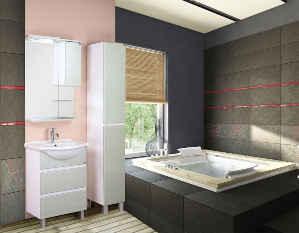 Зеркальный шкаф Onika Элита 206022 60 см R штрокс оливковый с подсветкой