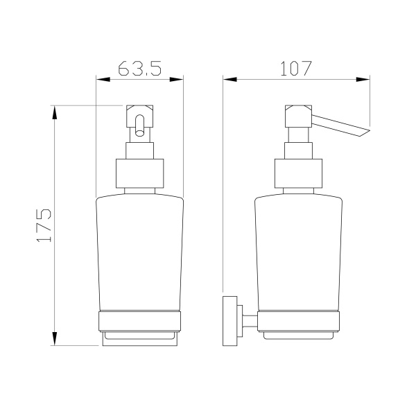 Дозатор для мыла Wonzon & Woghand Flat WW-9733 хром глянцевый