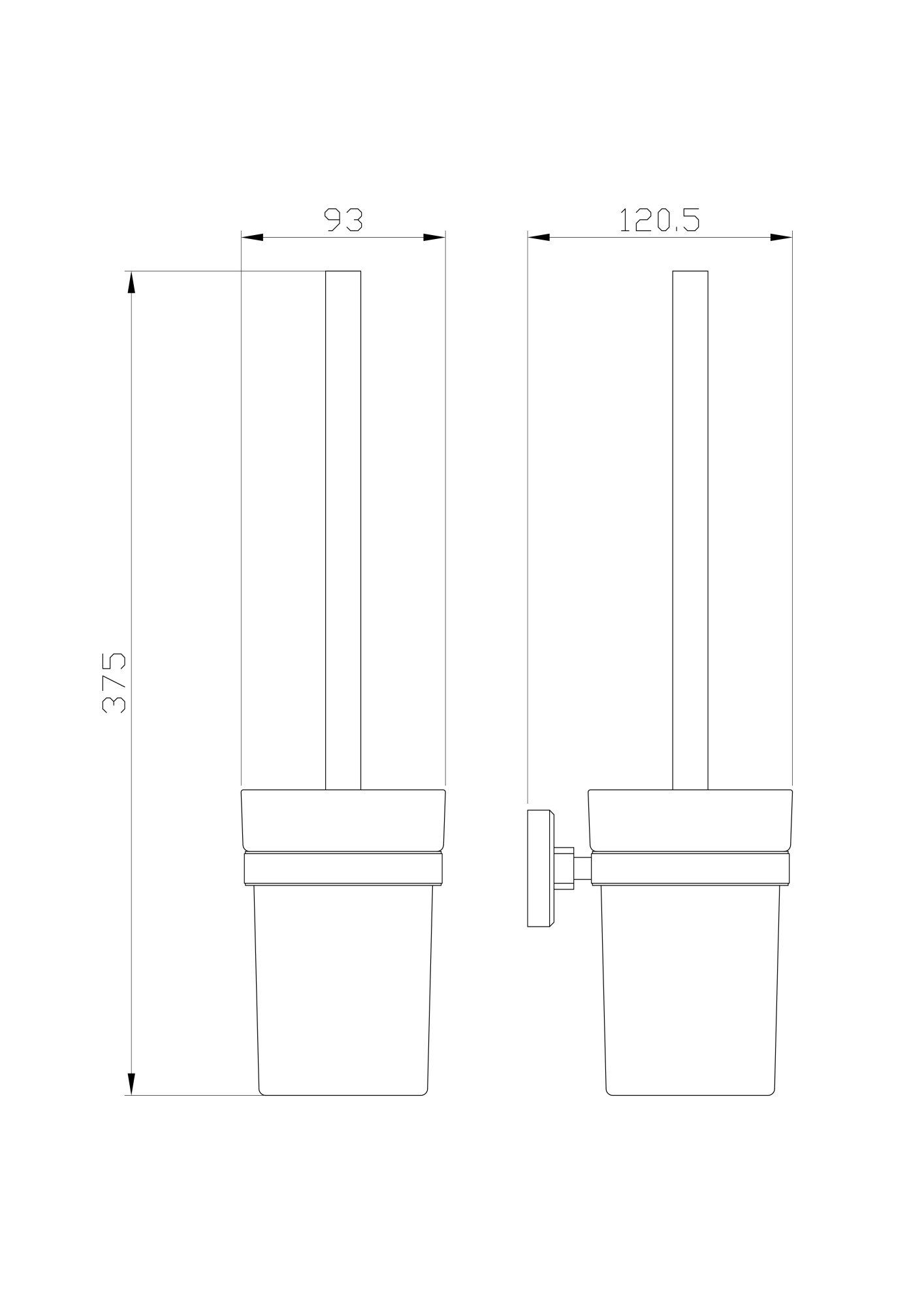 Туалетный ершик Wonzon & Woghand Roma WW-7229 бронза брашированный