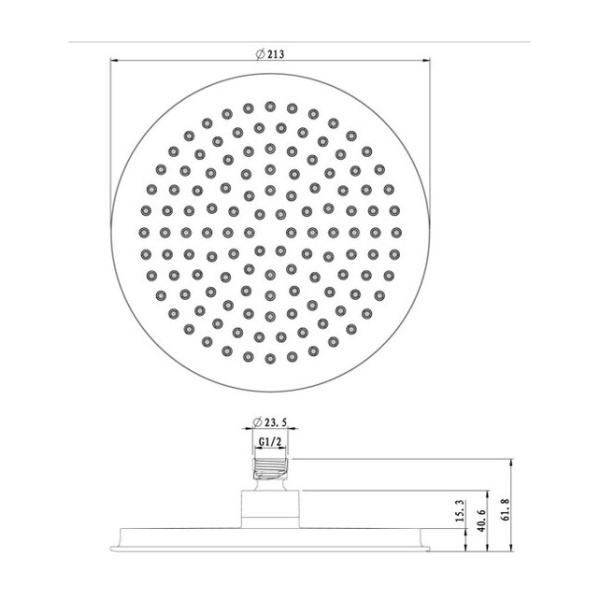 Верхний душ Caprigo Parts 99-503-crm хром