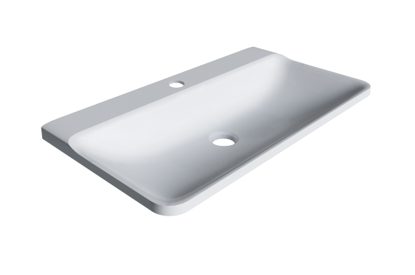 Мебельная раковина Madera Solo 4680173710447 80 см белая глянцевая