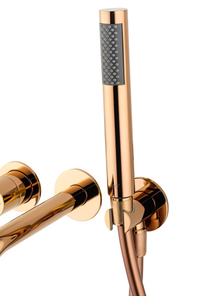 Смеситель для ванны Wonzon & Woghand Tor WW-88889073-RG розовое золото глянцевый с душевым гарнитуром