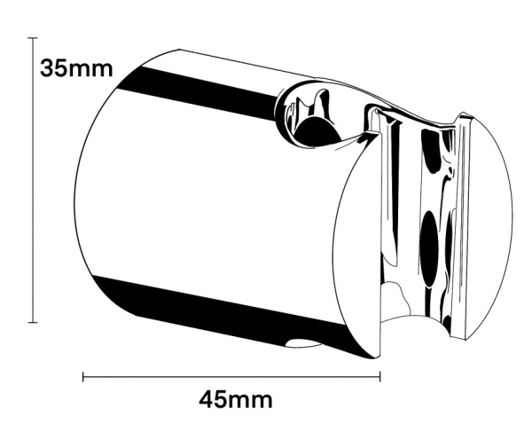Держатель для душа Voda D13 хром