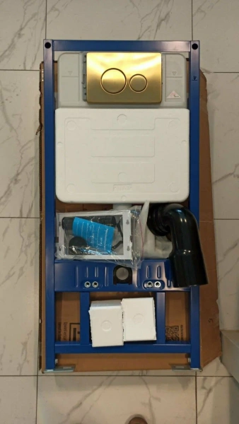 Инсталляция Sapbox 108C.500.01.808SS-G для унитаза с кнопкой смыва золото