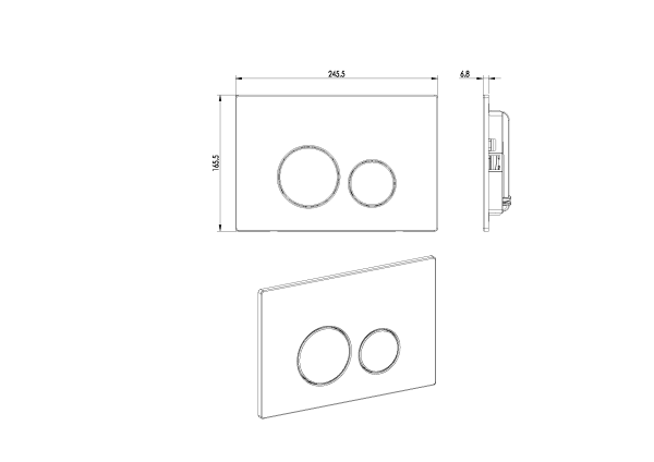 Кнопка смыва Boheme хром