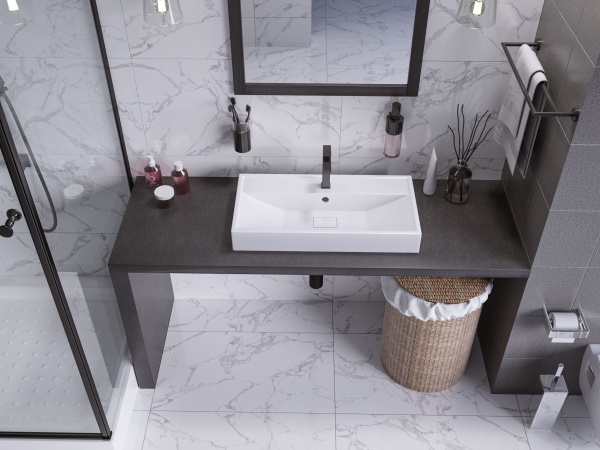 Накладная раковина Madera Malta 4627173210850 80 см белая глянцевая