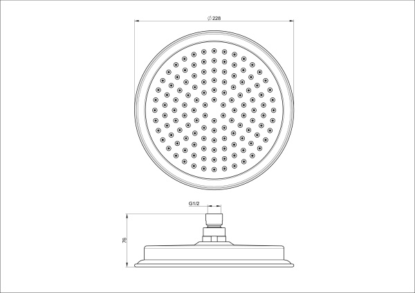 Верхний душ Wonzon & Woghand WW-88DP05-MB черный матовый