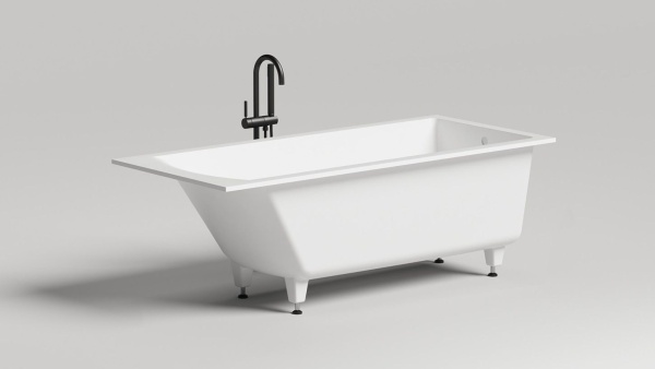 Ванна из искусственного камня Salini Cascata Kit 170x75 104323M белая матовая встраиваемая