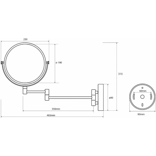 Косметическое зеркало Bemeta 112201512 хром глянцевое