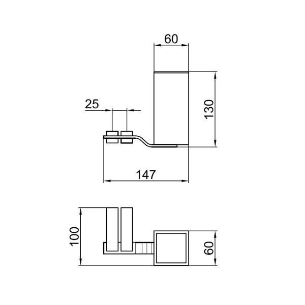 Стакан для зубных щеток Webert Wolo WO500301015 хром глянцевый