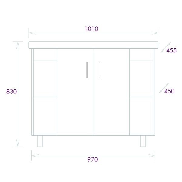 Тумба под раковину Onika Тимбер 110010 90 см серая матовая (раковина Фостер 100)