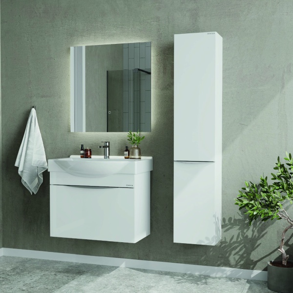 Зеркало Onika Люма 70x70 207048 белое с подсветкой и сенсором