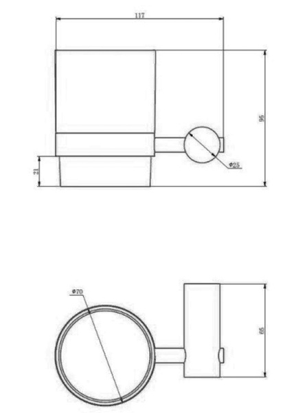 Держатель для стакана Haiba HB8406-7 черный