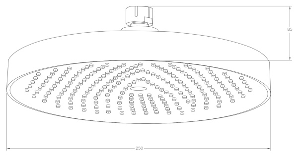 Верхний душ Voda VTS01 хром с белым