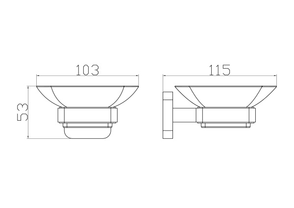 Мыльница Wonzon & Woghand Still WW-6622 хром глянцевая