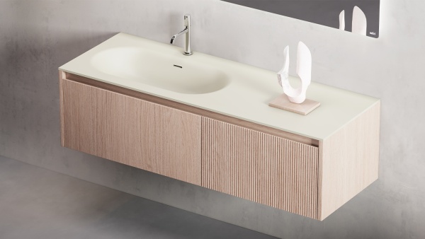 Подвесная раковина Salini Onda Flow Oval 72 14022042MN 40 см белая матовая