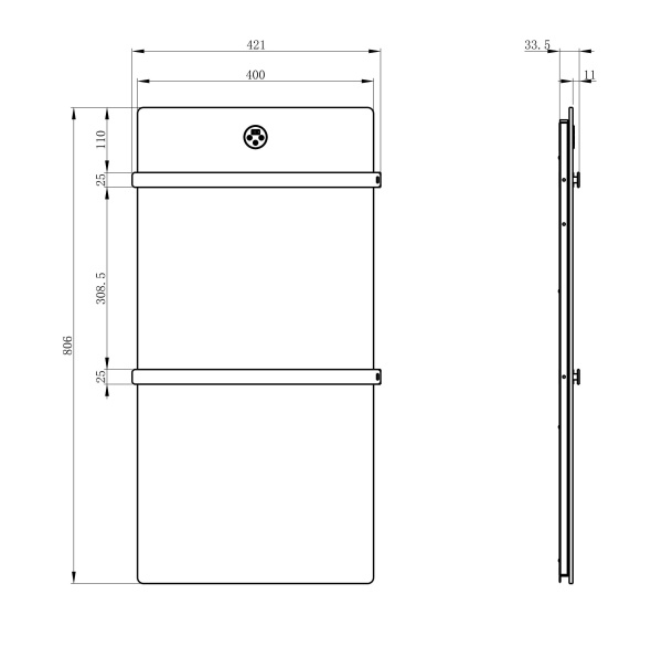 Полотенцесушитель электрический Wonzon & Woghand Stuttgart WW-A502-GM темный графит брашированный