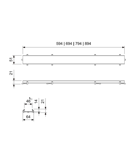 Решетка для душевого трапа Wonzon & Woghand WW-651900M-BN никель