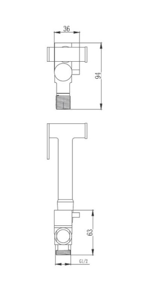 Гигиенический душ Haiba HB5501 хром