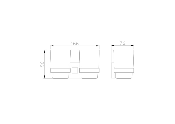 Стакан для зубных щеток Wonzon & Woghand Polo WW-8928-DG золото глянцевый с держателем