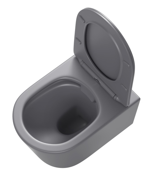 Унитаз подвесной Sapbox Lumara SB1124C1-MG Rimless серый матовый