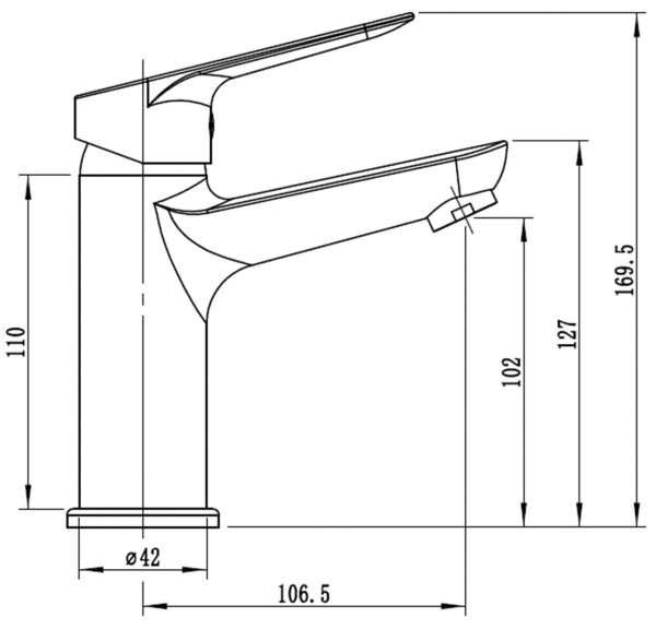 Смеситель для раковины Esko Kazan White KZ27HW белый