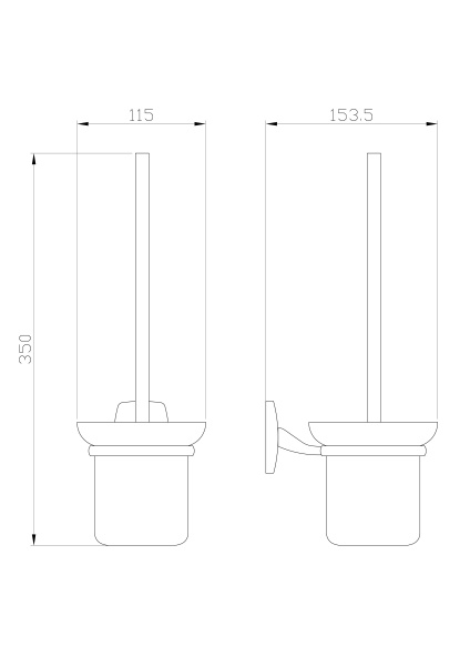 Туалетный ершик Wonzon & Woghand Porto WW-1901 хром глянцевый